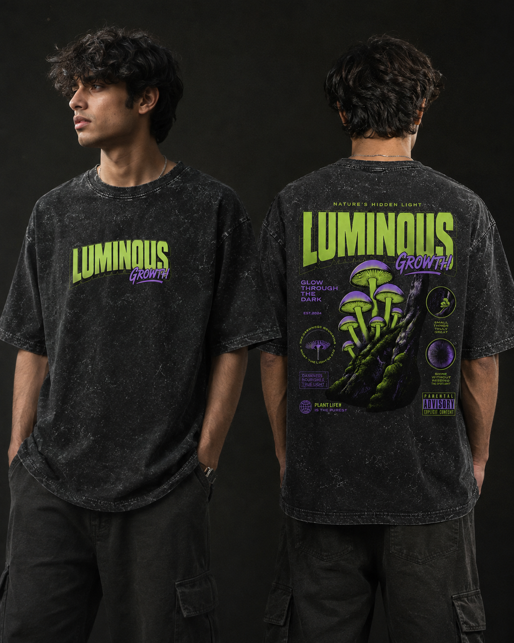 Men's Acid Washed Oversized Tee
