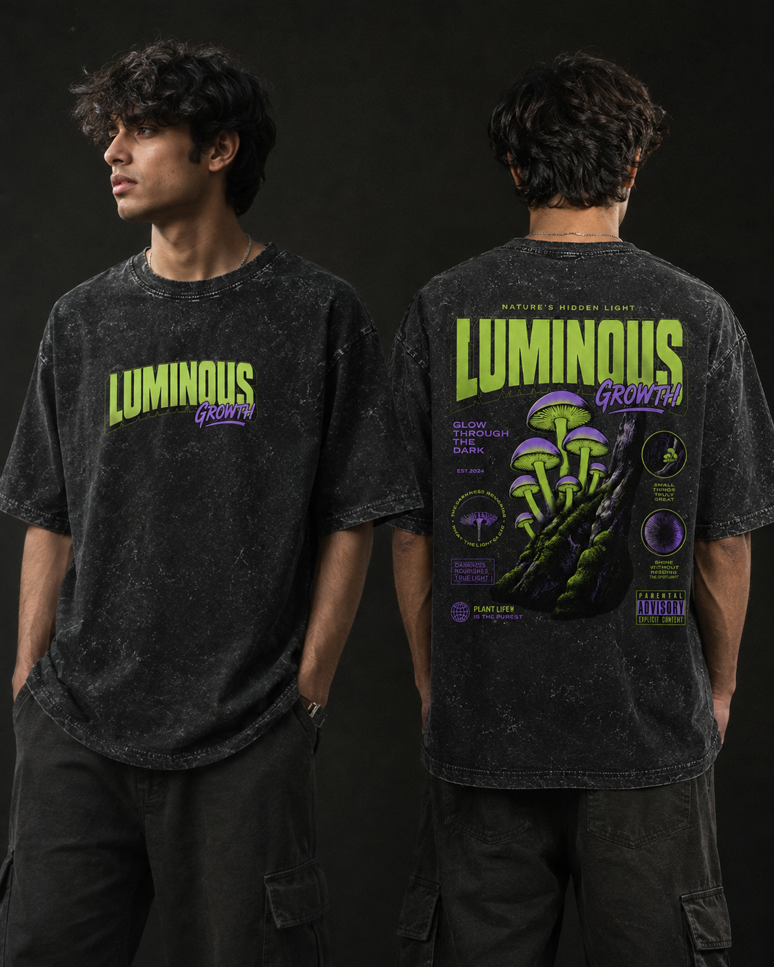 Men's Acid Washed Oversized Tee