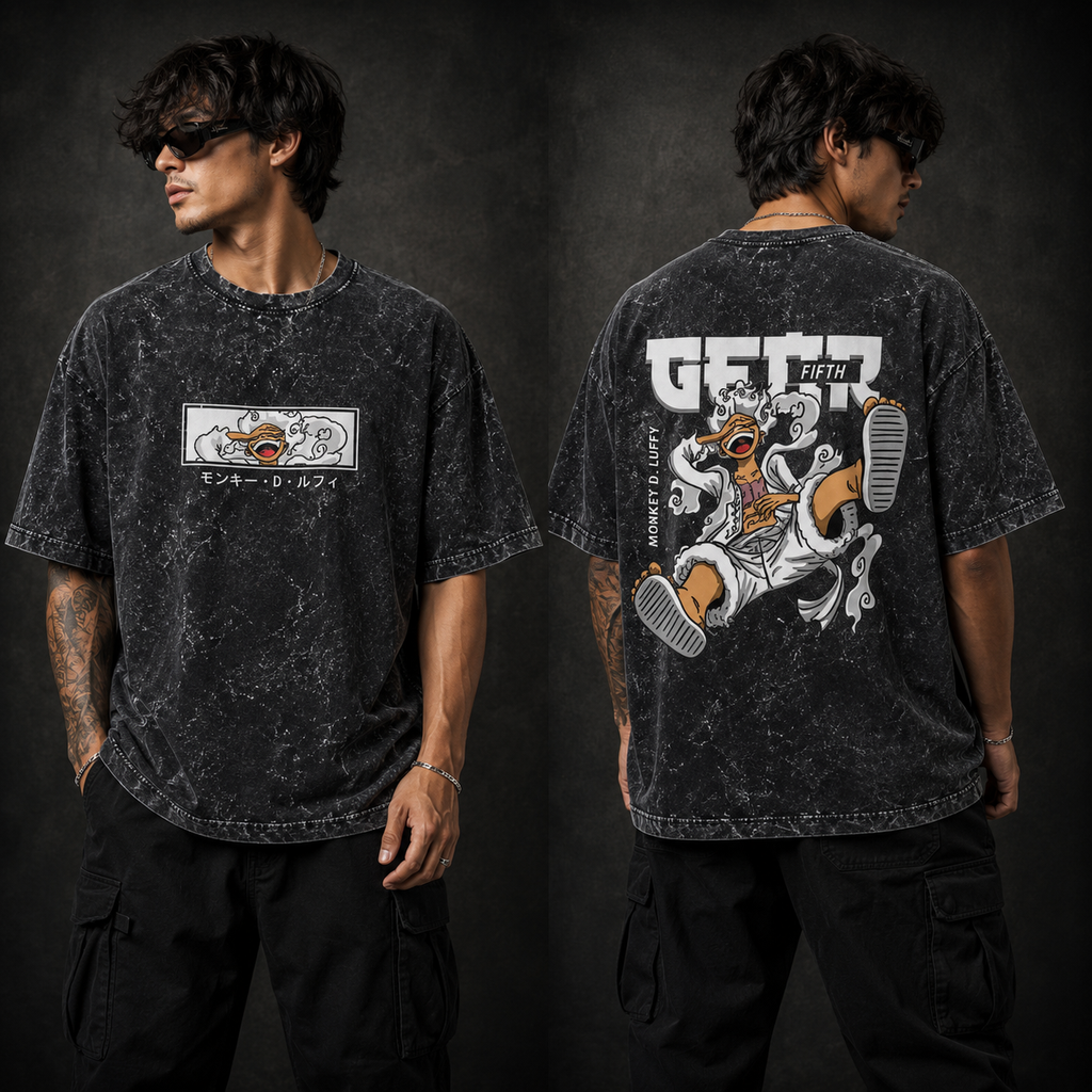 Gear 5 Acid Washed Oversized Tee