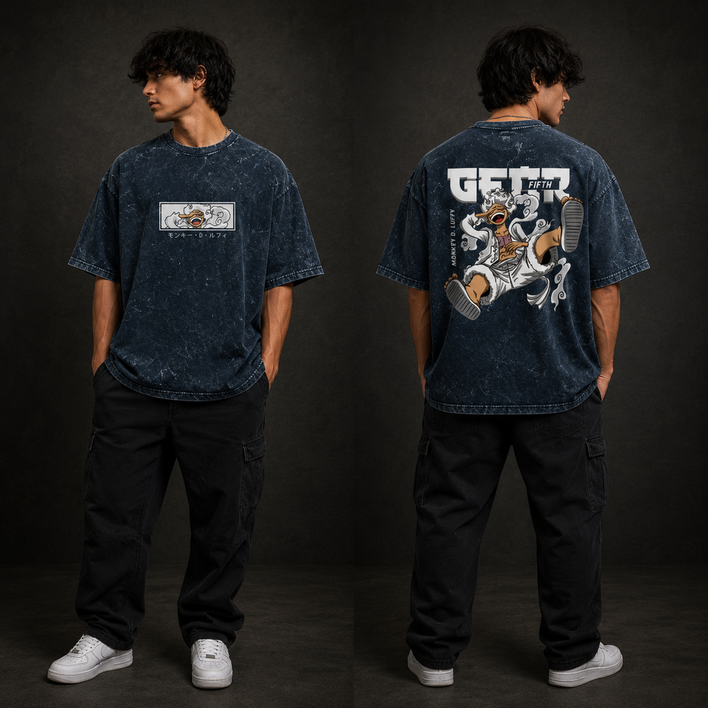 Gear 5 Acid Washed Oversized Tee