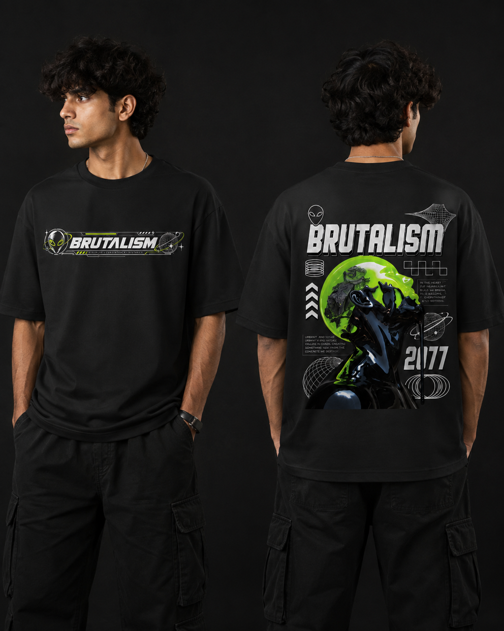 Brutalism Men's Oversized Standard T-Shirt