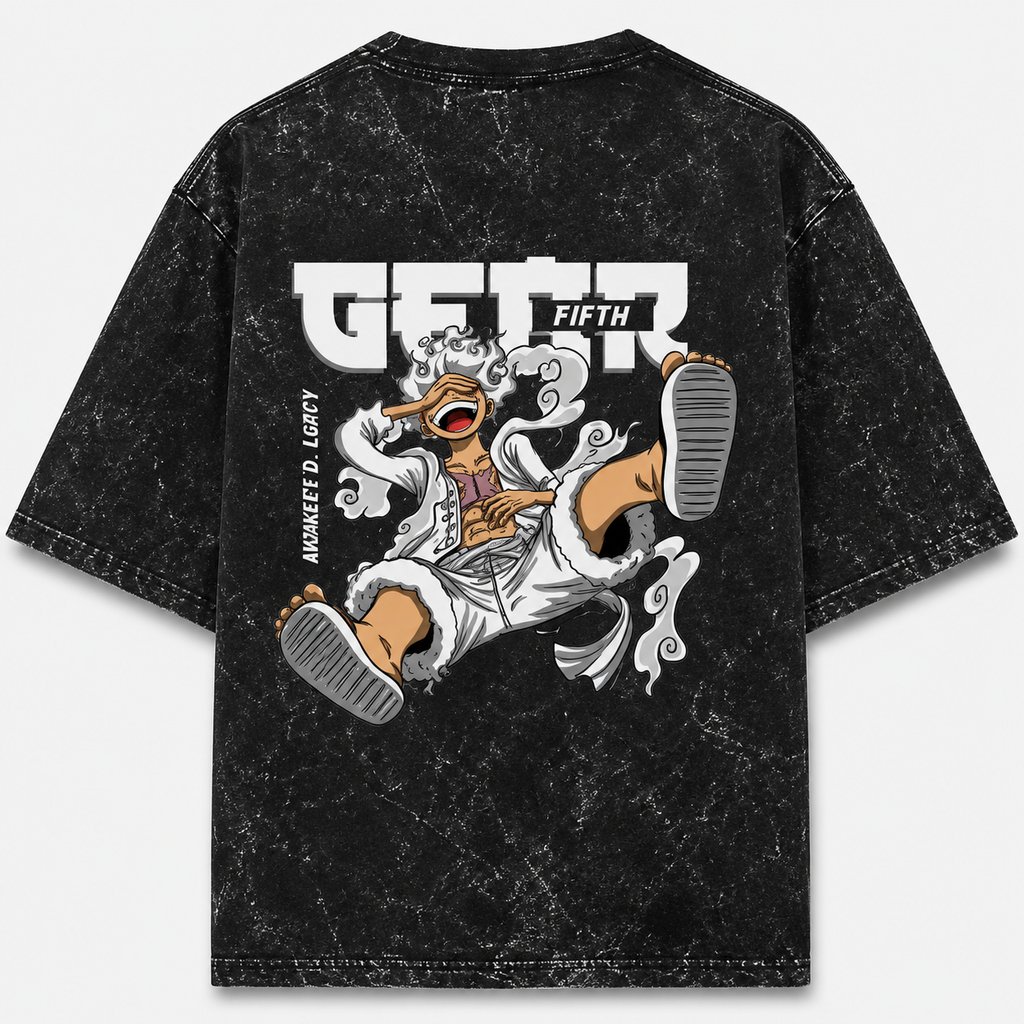 Gear 5 Acid Washed Oversized Tee
